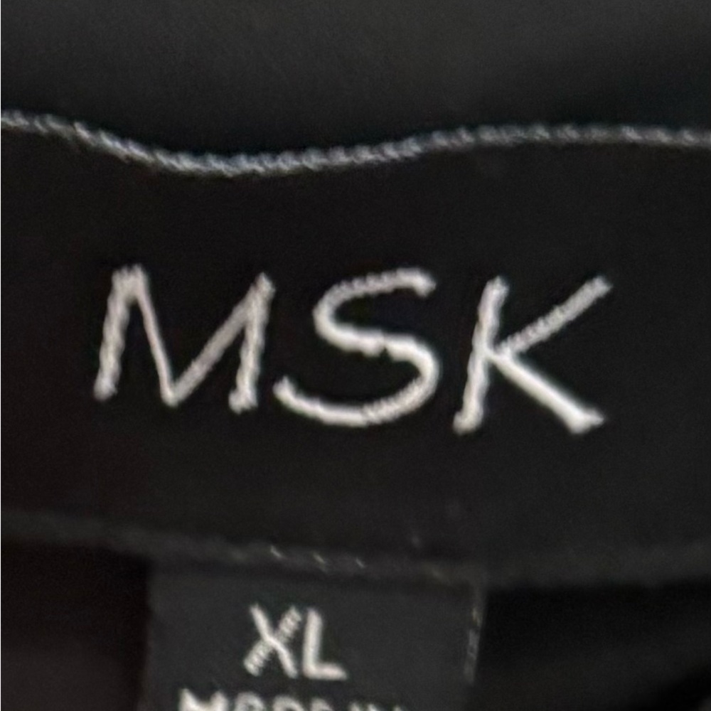 MSK Black Top with Silver Embellished Straps - Picture 6 of 13